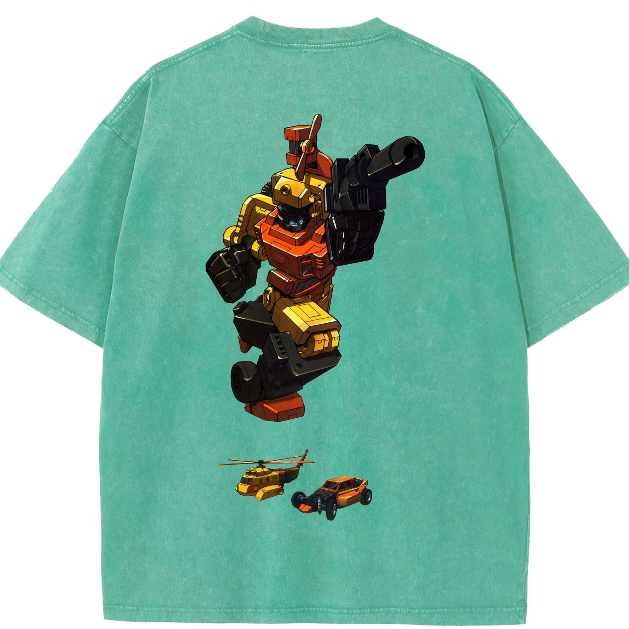 （画像用）  綿100% ヴィンテージ風 半袖Tシャツ（背面プリント）